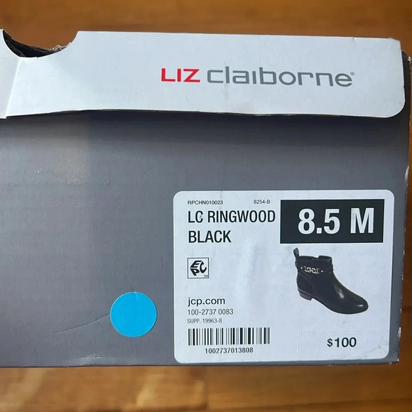 Liz Claiborne Ringwood Ankle Boots Black Women’s Size 8.5 NIB - Picture 9 of 9